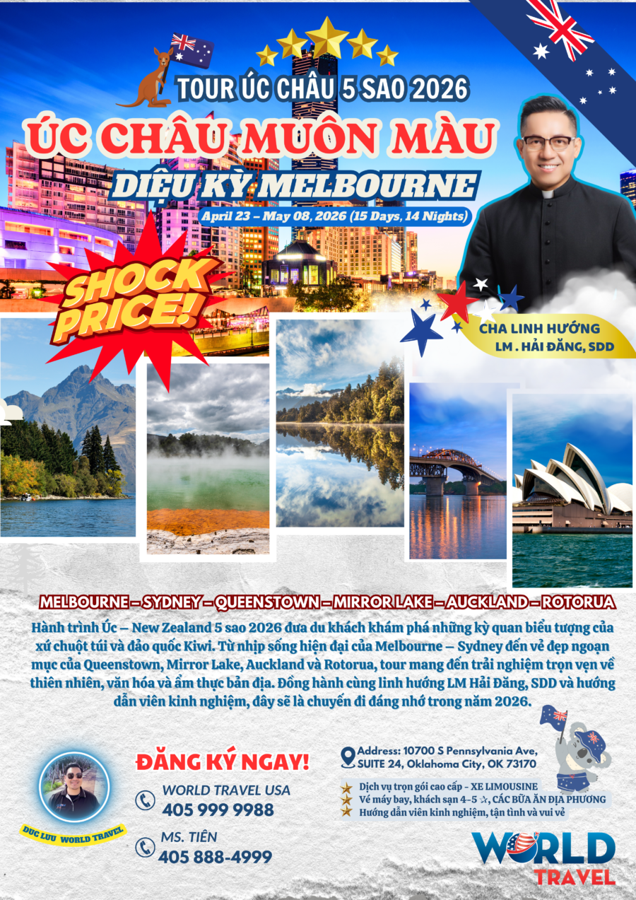 HÀNH HƯƠNG ÚC - NEW ZEALAND | 15 NGÀY 14 ĐÊM