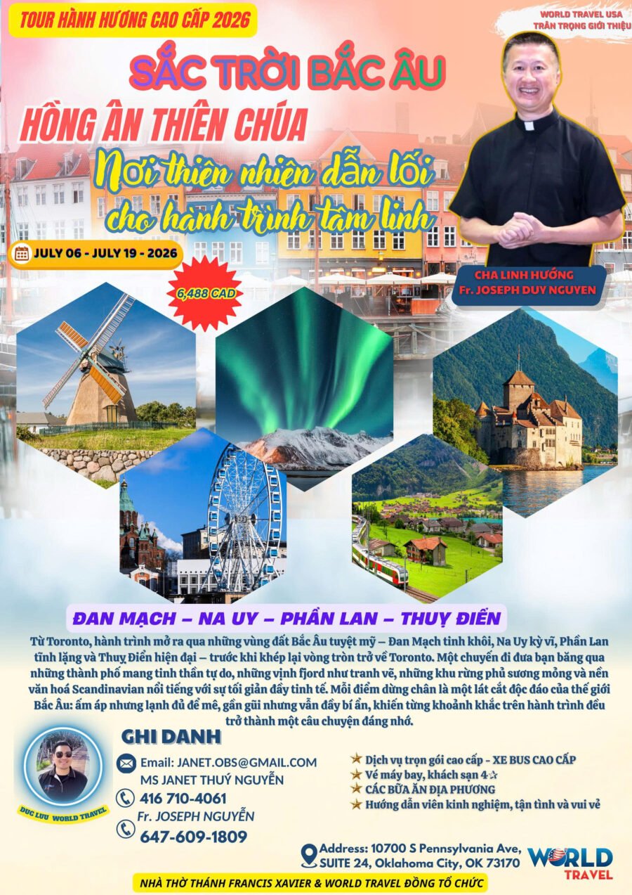 CHƯƠNG TRÌNH TOUR HÀNH HƯƠNG BẮC ÂU 2026 | 14 NGÀY 13 ĐÊM