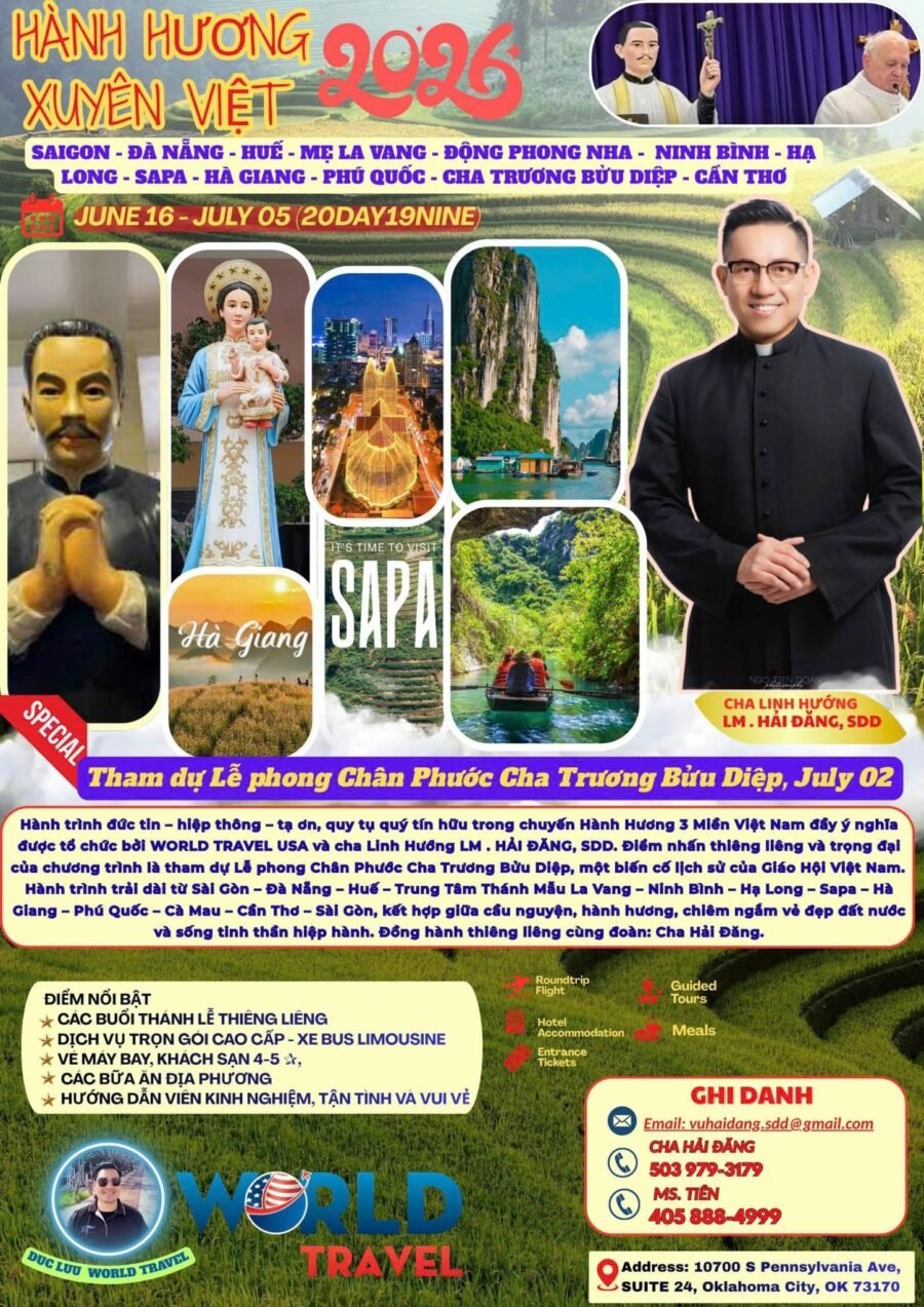 HÀNH TRÌNH THIÊNG LIÊNG 3 MIỀN ĐẤT VIỆT | 20 NGÀY 19 ĐÊM